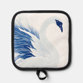 Porta Ollas patrón de alas de cisne chino (Personalizar)
