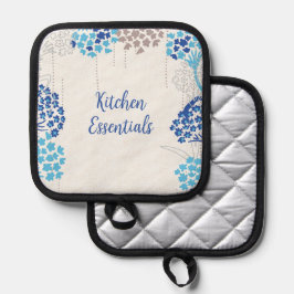 Porta Ollas Patrón floral de la hidrangea ligera y aérea