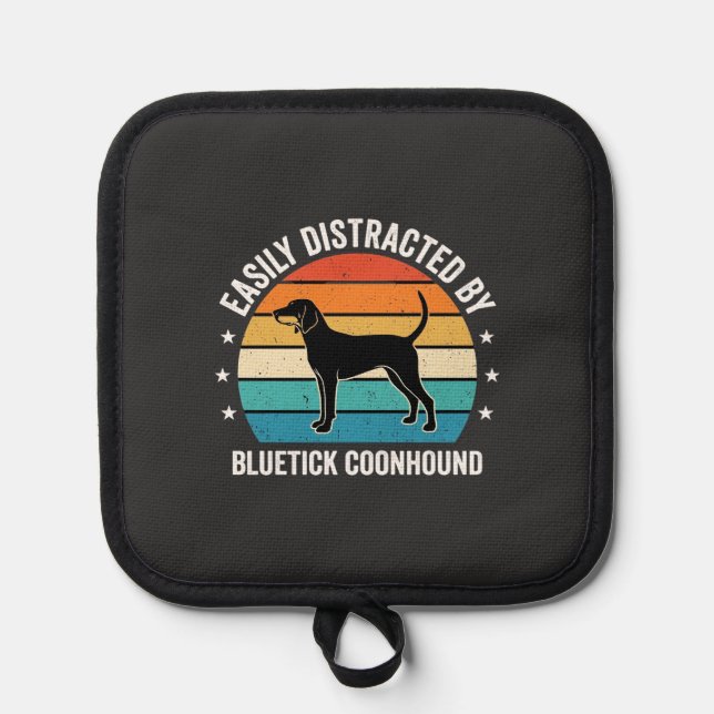 Porta Ollas Perro Bluetick Coonhound Atardecer Retro (Anverso)