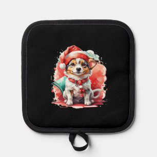 Porta Ollas Perro con sombrero de Navidad - Christmas Tale Ove