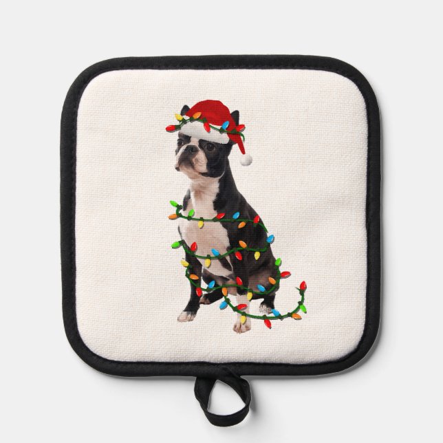 Porta Ollas Perro de Boston Terrier (Anverso)
