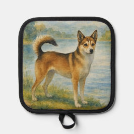 Porta Ollas Perro de Noruega Lundehund