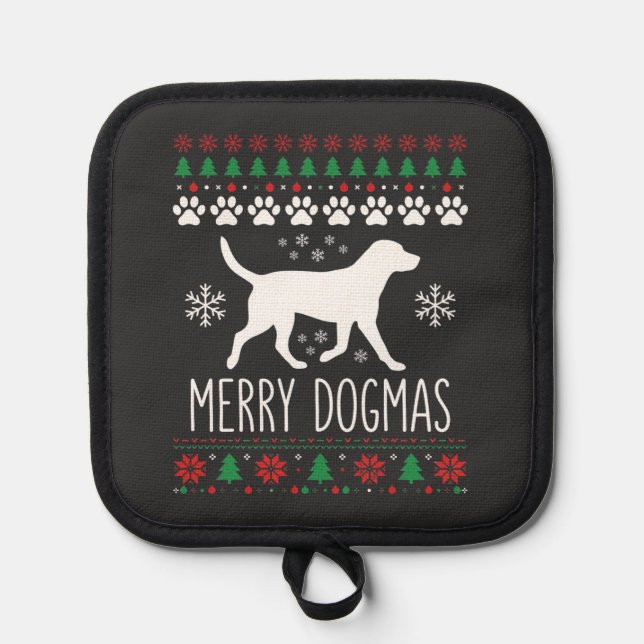 Porta Ollas Perro Vector Navidad Dogmas Alegres (Anverso)