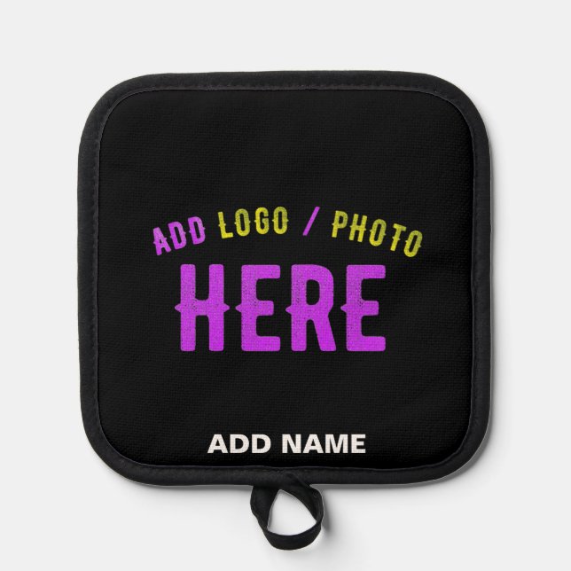 PORTA OLLAS PERSONALIZABLE MODERNO ESTILO NEGRO VERIFICADO MAR (Anverso)