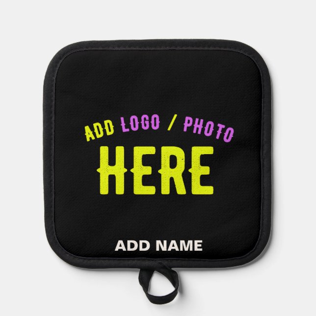 PORTA OLLAS PERSONALIZABLE MODERNO ESTILO NEGRO VERIFICADO MAR (Anverso)