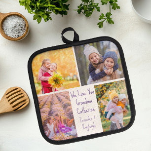 Porta Ollas Personalizado de fotografía de las nietas cutas re