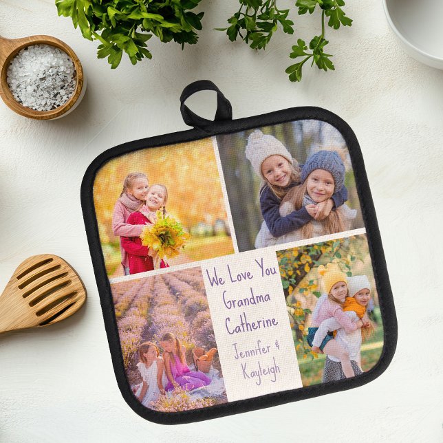 Porta Ollas Personalizado de fotografía de las nietas cutas re (Subido por el creador)