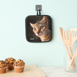 Porta Ollas Personalizado Foto de gato o perro con plantilla d