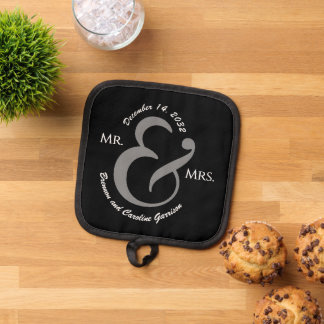 Porta Ollas Personalizado Moda Sr. Y Sra. Couple Names