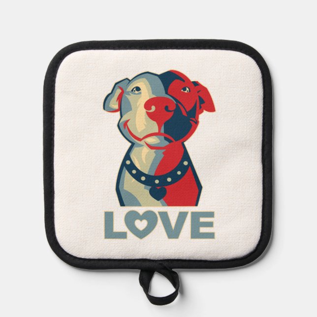Porta Ollas Pitbull - AMOR (Anverso)
