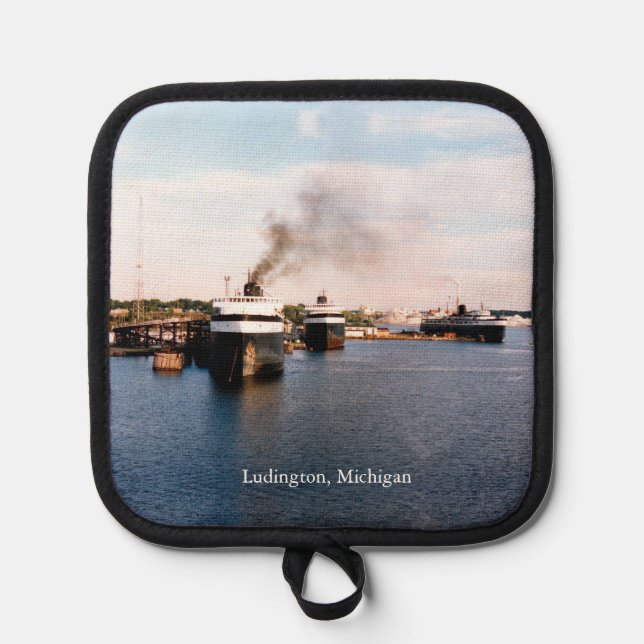 Porta Ollas Portadas de los ferries de Ludington (Anverso)