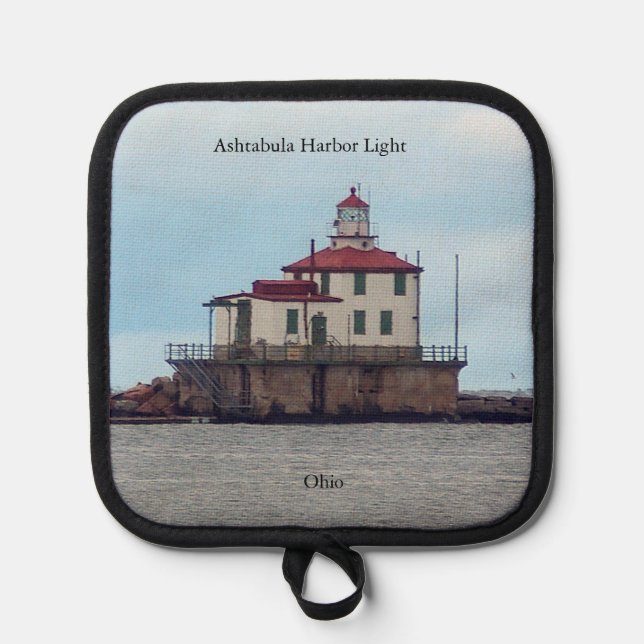 Porta Ollas Portatenedor del faro de Ashtabula Harbour (Anverso)