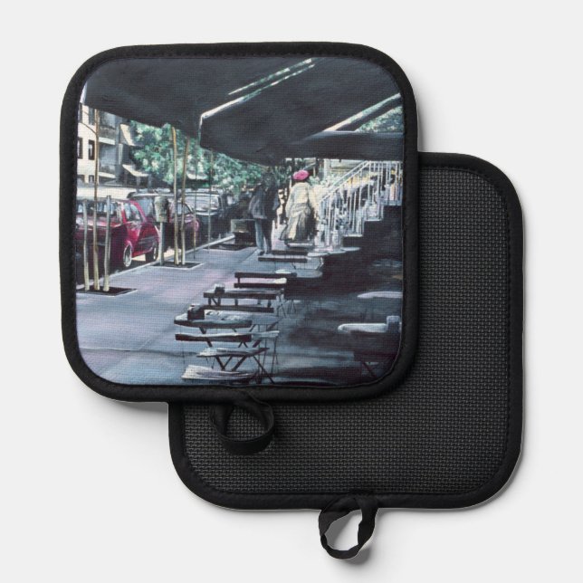 Porta Ollas Protegido por Mediados de la Mañana (Anverso/Reverso)