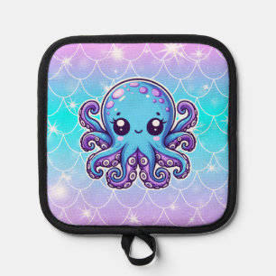 Porta Ollas Pulpo azul lindo