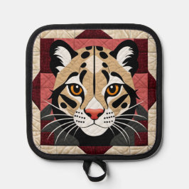 Porta Ollas Quilt de leopardo nublado