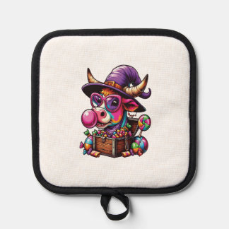 Porta Ollas Rainbow Highland Cow Halloween