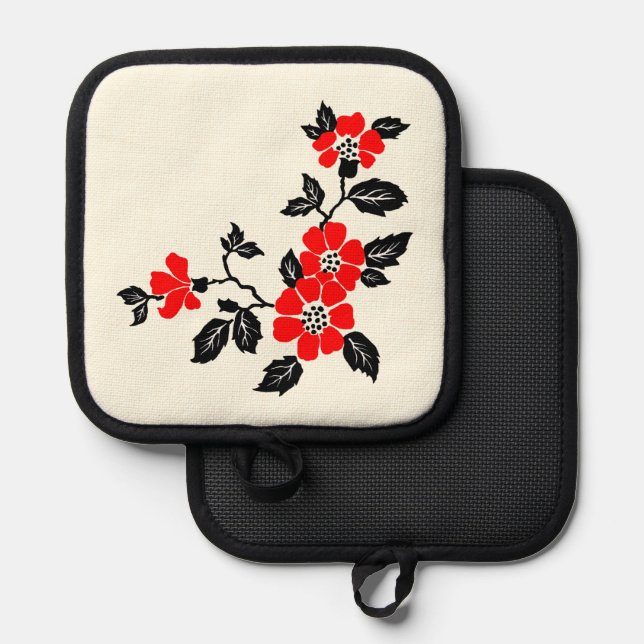 Porta Ollas Red Poppy Hot Pad (Anverso/Reverso)