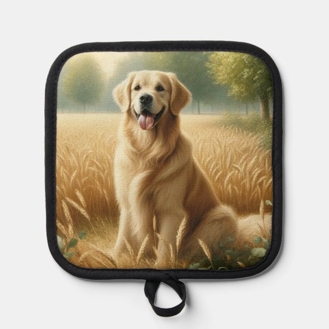 Porta Ollas Retriever Dorado (Anverso)