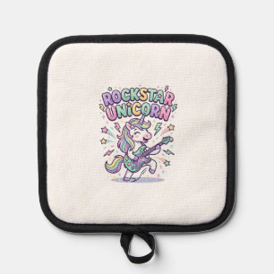 Porta Ollas Ropa gráfica encantadora de Unicornio Rockstar Uni