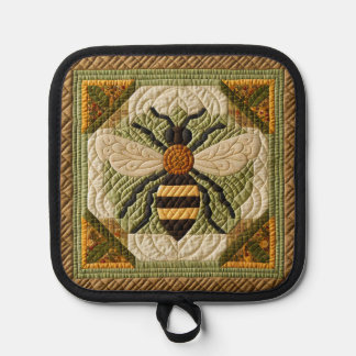 Porta Ollas Rustic Honeybee Faux Quilt