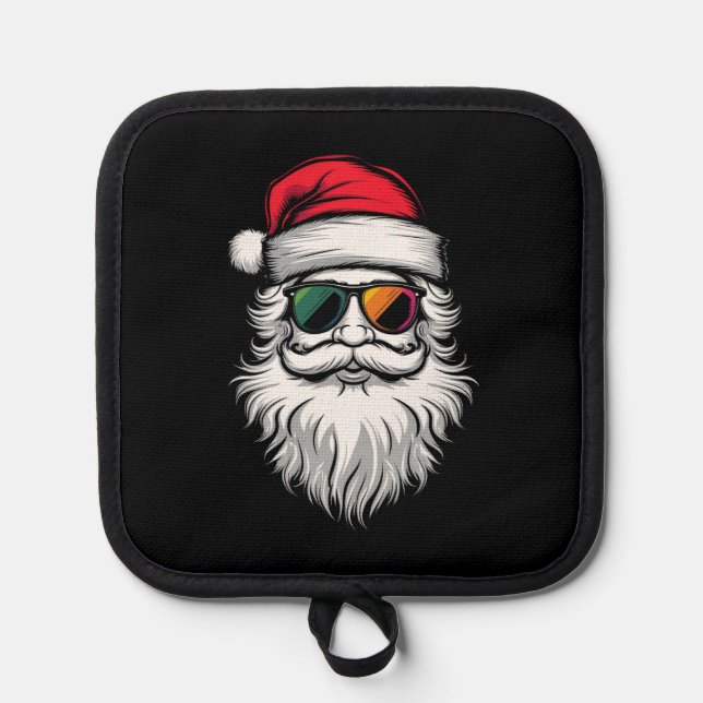 Porta Ollas Santa Face Retro Gafas de sol Navidades Navidad (Anverso)