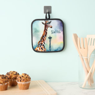Porta Ollas Seattle Giraffe Magnetic Card