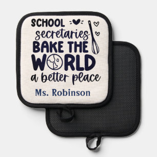 Porta Ollas Secretario de Escuela Personalizada