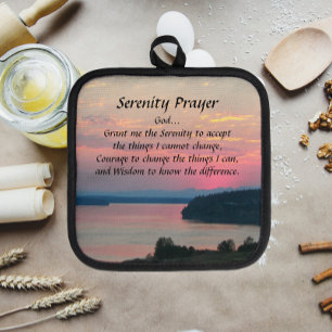 Porta Ollas Serenity Prayer Pink Seascape Sunset