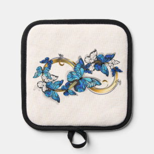 Porta Ollas Símbolo infinito de mariposas Morpho azules