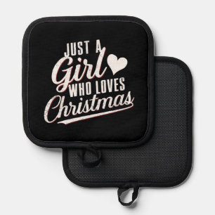 Porta Ollas Solo una chica que ama la Navidad