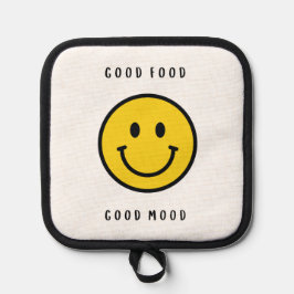 Porta Ollas Soporte de olla con cara sonriente, cara de emoji