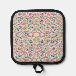 Porta Ollas Soporte de olla con estampado de mandala colorido 