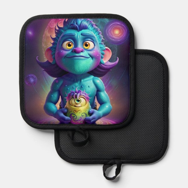 Porta Ollas Space Alien & Friend (Anverso/Reverso)