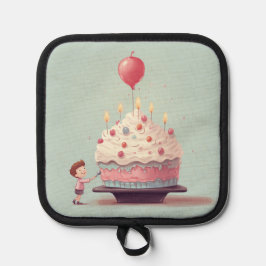 Porta Ollas Tarta de cumpleaños, helado, cumpleaños