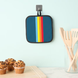 Porta Ollas Tiras Retro Tiras De Pote (Múltiple Azul Navy)