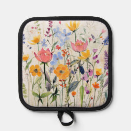 Porta Ollas Un accesorio de cocina floral caprichoso, flores s