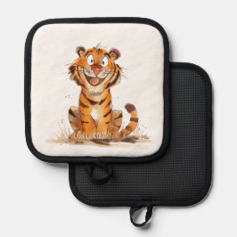 Porta Ollas Un tigre sonriente
