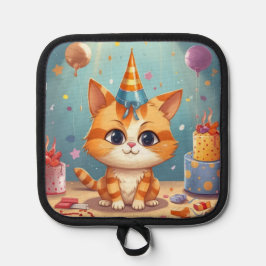 Porta Ollas Vajillas temáticas de gatos gato naranja lindo