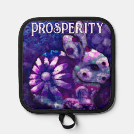 Porta Ollas Whimsical Floral Bunny Rabbit Personalizado