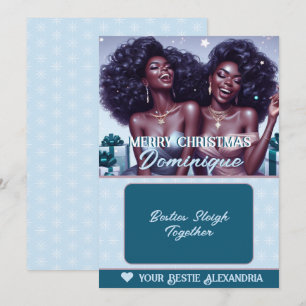 Porta Tarjeta de Regalo de Navidad para Amiga Afro