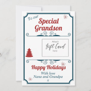 Porta Tarjetas de Regalo de Navidad para Nieto