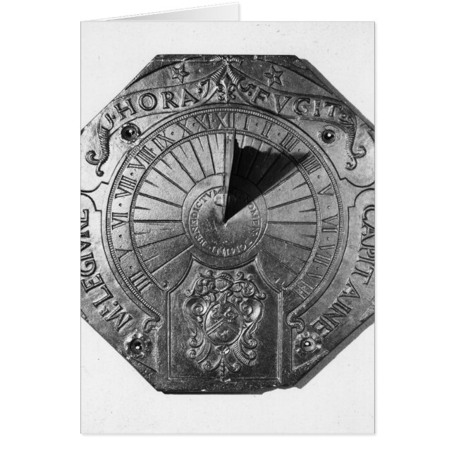 Portable Sundial, del Castillo de Sierk 1756 (Frente)