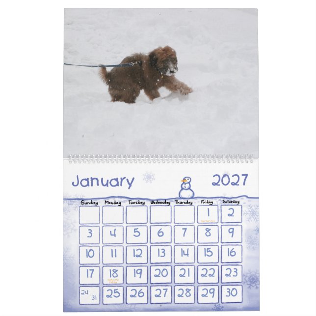 Portada, calendario de Enzo (Jan 2027)