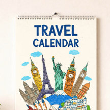 Portada de Calendario de Viajes Estilo Crayón | Añ