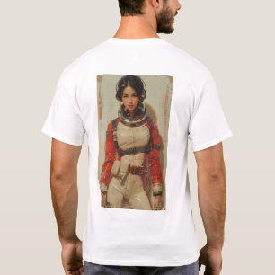 Portada de camiseta de la revista de ciencia ficci