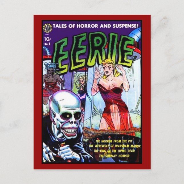 Portada de cómics antiguos en postal (Anverso)