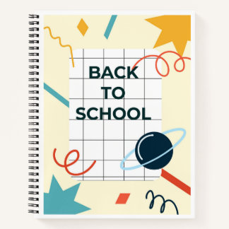 Portada de cuaderno abstracto de vuelta al cole co