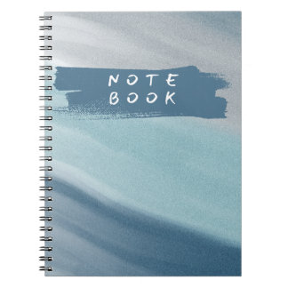 Portada de cuaderno de gradiente azul minimalista