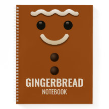 Portada de cuaderno de Navidad de pan de jengibre 