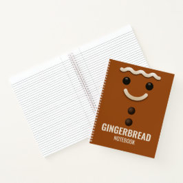 Portada de cuaderno de Navidad de pan de jengibre